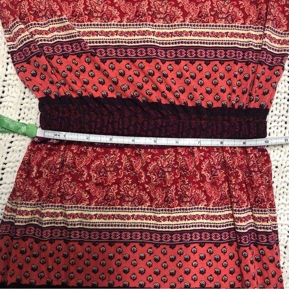 SOLD American Eagle XXS Soft & Sexy Pink Burgundy Floral Maxi Dress - Picture 5 of 14